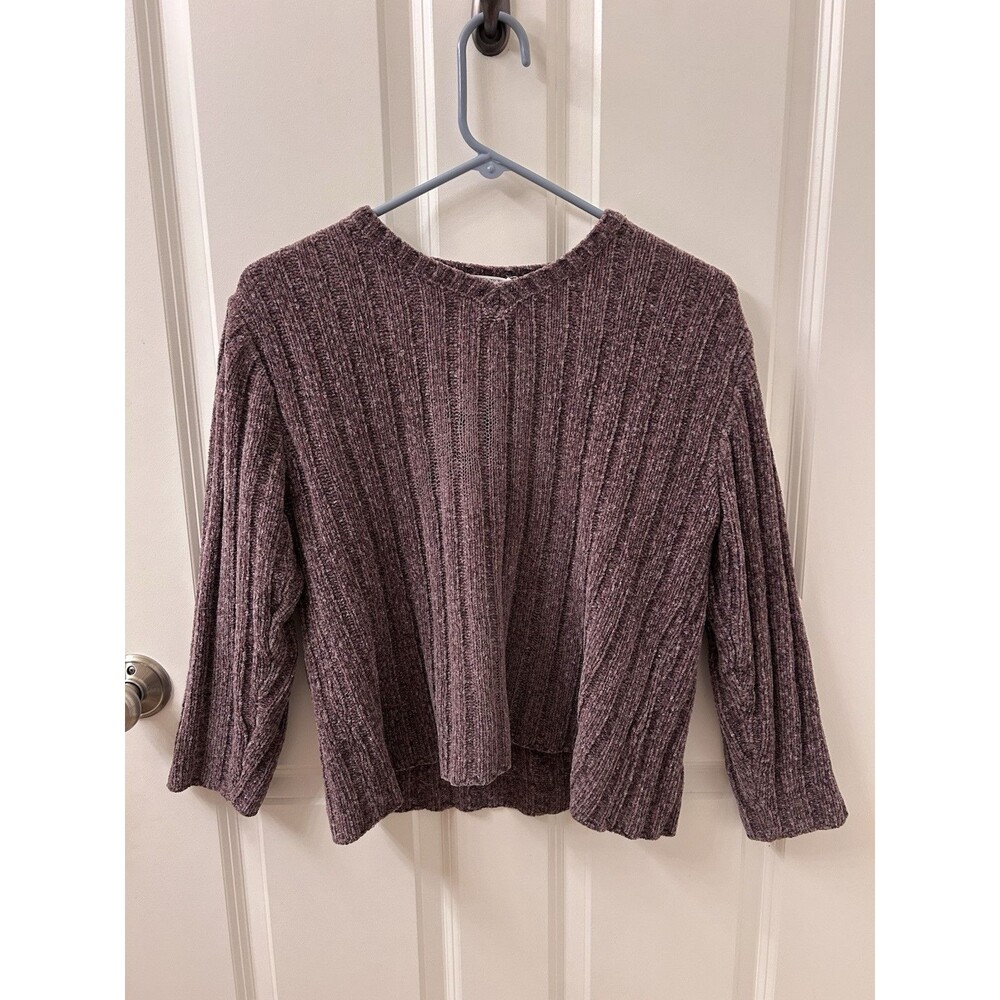 Vintage Pendleton V Neck Sweater Womens Small Cashmere Silk Purple Soft